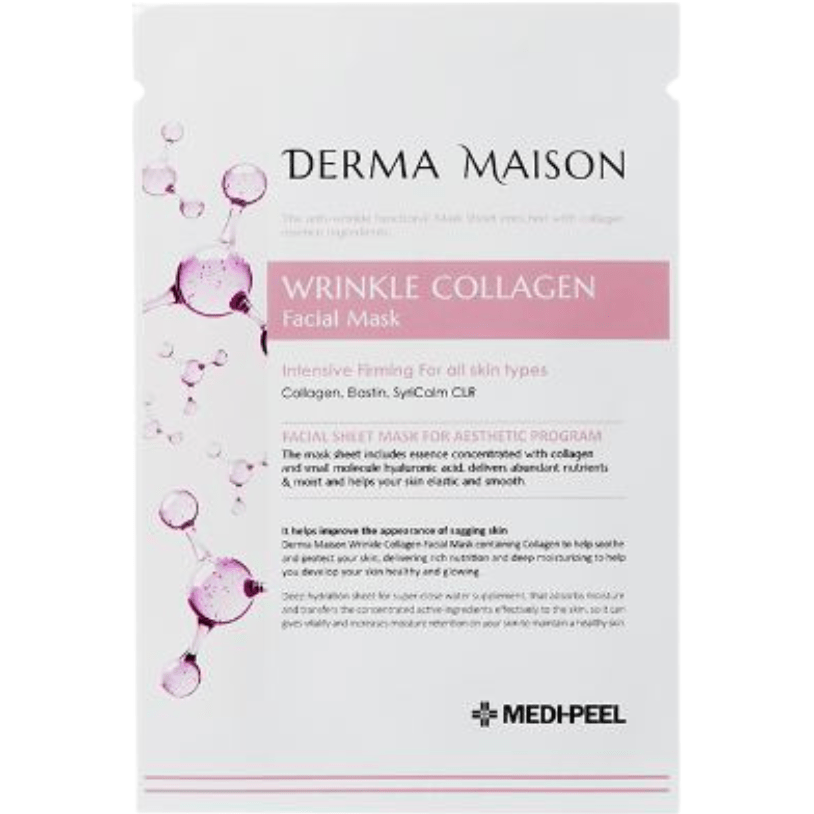 MEDI-PEEL, Антивозрастная ампульная маска, 23 мл, Derma Maison Wrinkle Collagen Facial Mask