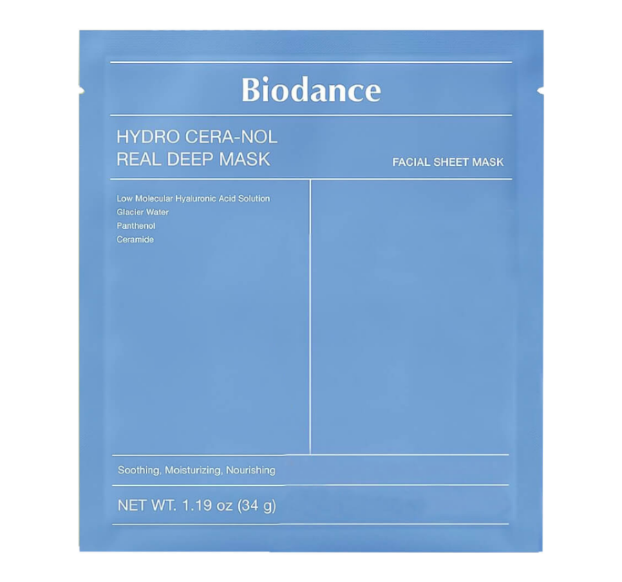 BIODANCE, Ночная гидрогелевая маска с церамидамипротив сухости, 34г, Hydro Cera-Nol Real Deep Mask