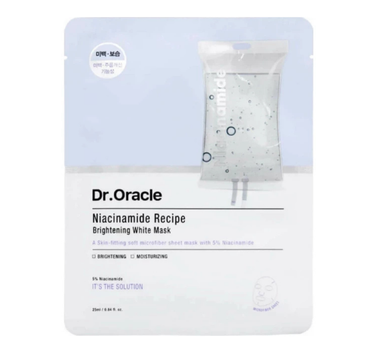 DR.ORACLE Тканевая маска для сияния кожи с ниацинамидом, (10шт/ 1упаковка) 