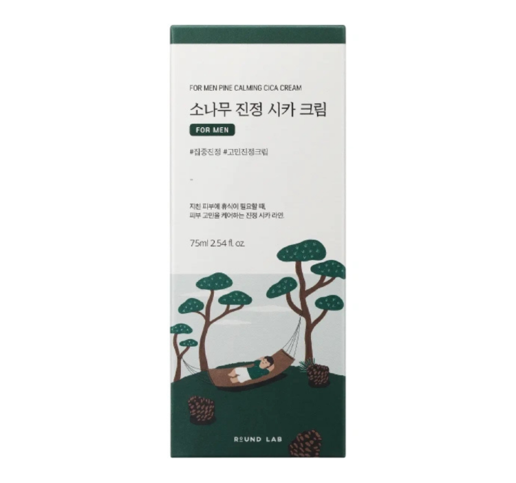 ROUND LAB, Мужской увлажняющий крем с экстрактами сосны и центеллы, 75 мл, Pine Calming Cica Cream