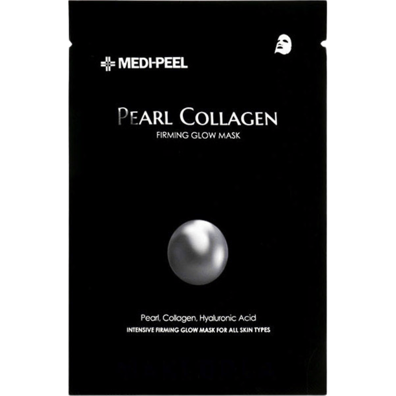 MEDI-PEEL, Разглаживающая маска с жемчугом и коллагеном, 30 мл,Pearl Collagen Firming Glow Mask 