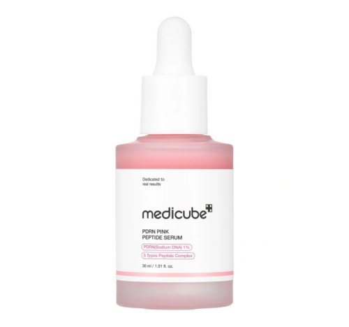MEDICUBE, Укрепляющая сыворотка с ПДРН и пептидами, 30 мл, PDRN Pink Peptide Serum