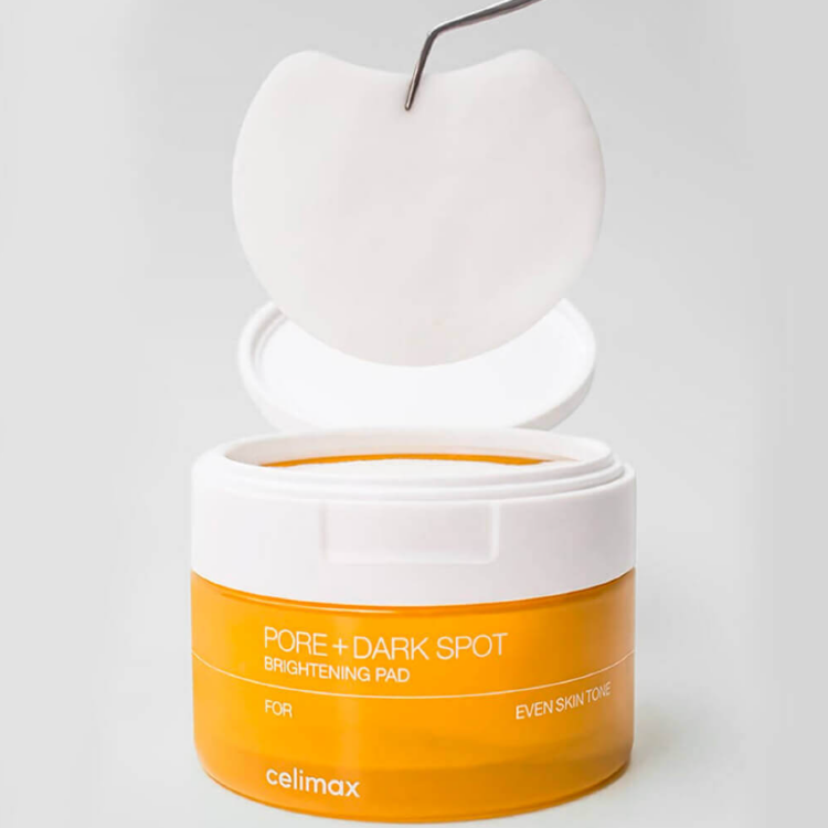 CELIMAX, Осветляющие пэды против пигментации, 100мл, Pore+ Dark Spot Brightening Pad