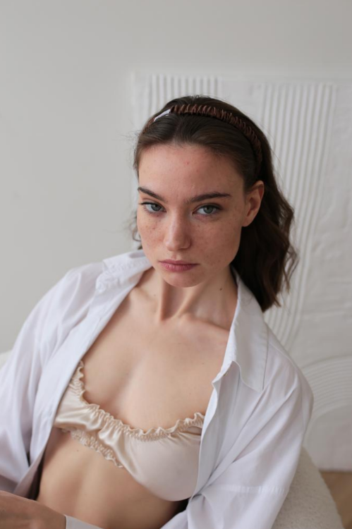 SILK LOVERS, Шелковая повязка-ленточка для волос в шоколадном цвете