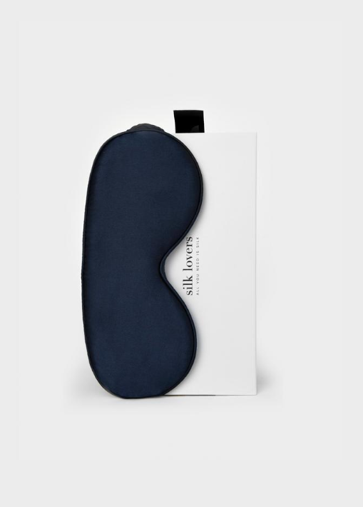 SILK LOVERS, Мужская шелковая маска для сна (синий)