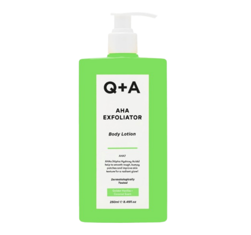 Q+A, Мягкий отшелушивающий лосьон для тела, 250 мл, AHA Exfoliator