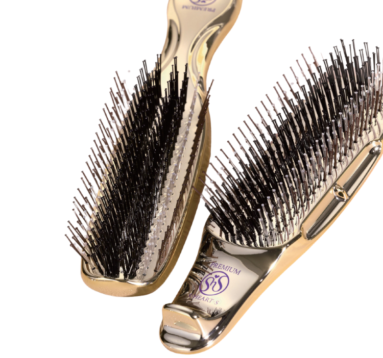 S-HEART-S, Расческа Scalp Brush World Premium (золото шампань) удлиненная, средней жесткости S-HEART-S, Расческа Scalp Brush World Premium (золото шампань) удлиненная, средней жесткости