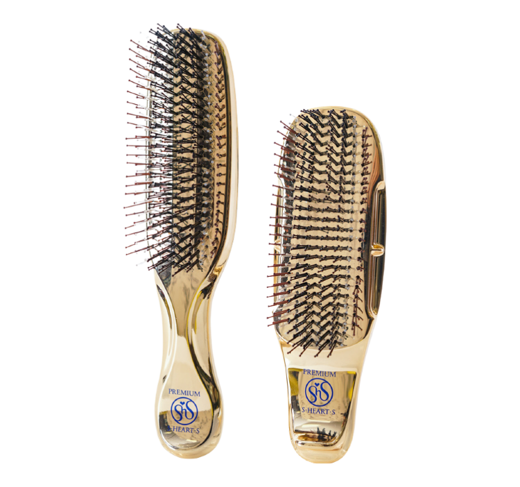 S-HEART-S, Расческа Scalp Brush World Premium (золото шампань) удлиненная, средней жесткости S-HEART-S, Расческа Scalp Brush World Premium (золото шампань) удлиненная, средней жесткости