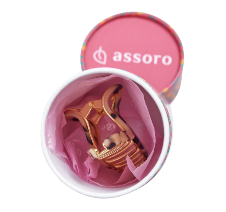 ASSORO, Крабик для волос, цвет (Изящная саванна)