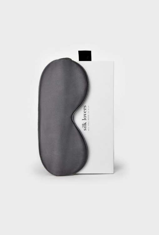 SILK LOVERS, Шелковая маска для сна (графитовая/темно-серая)