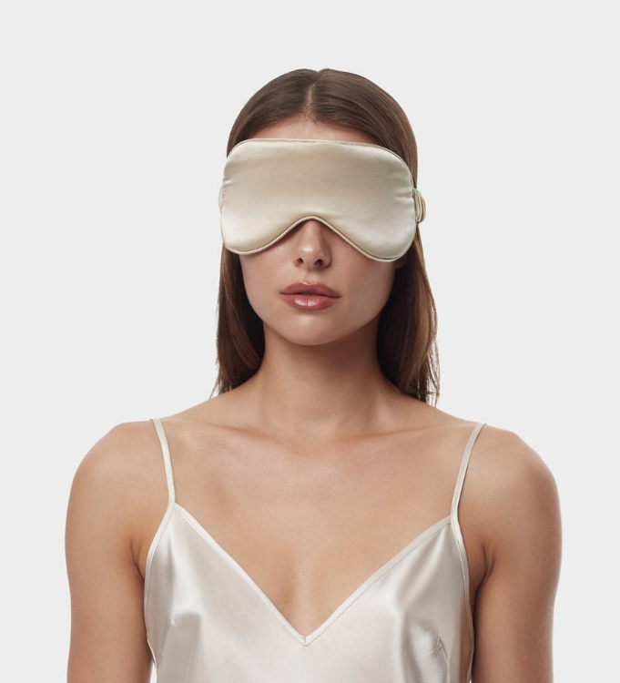 SILK LOVERS, Шелковая маска для сна (Латте)