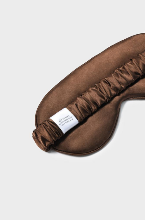 SILK LOVERS, Шелковая маска для сна (Шоколад)