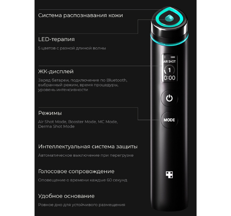 MEDICUBE Микротоковоеустройство 6-в-1 для домашнего ухода за кожей лица AGE-RBooster Pro Pink