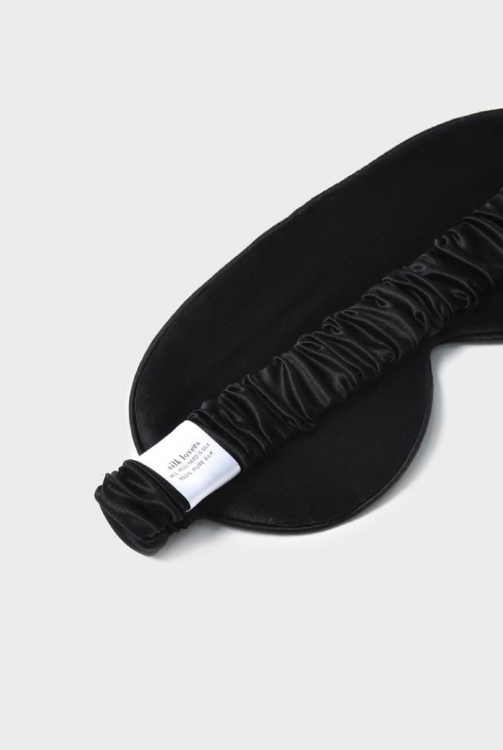 SILK LOVERS, Шелковая маска для сна (Черная)