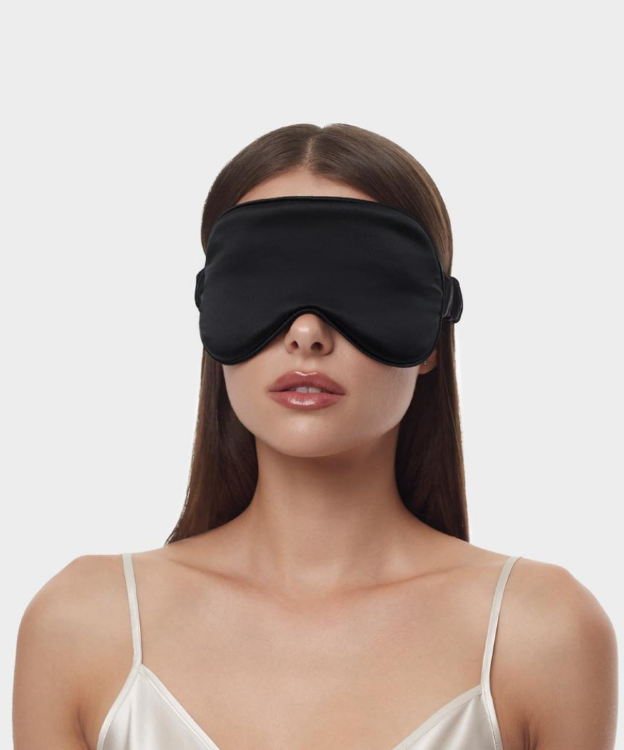 SILK LOVERS, Шелковая маска для сна (Черная)