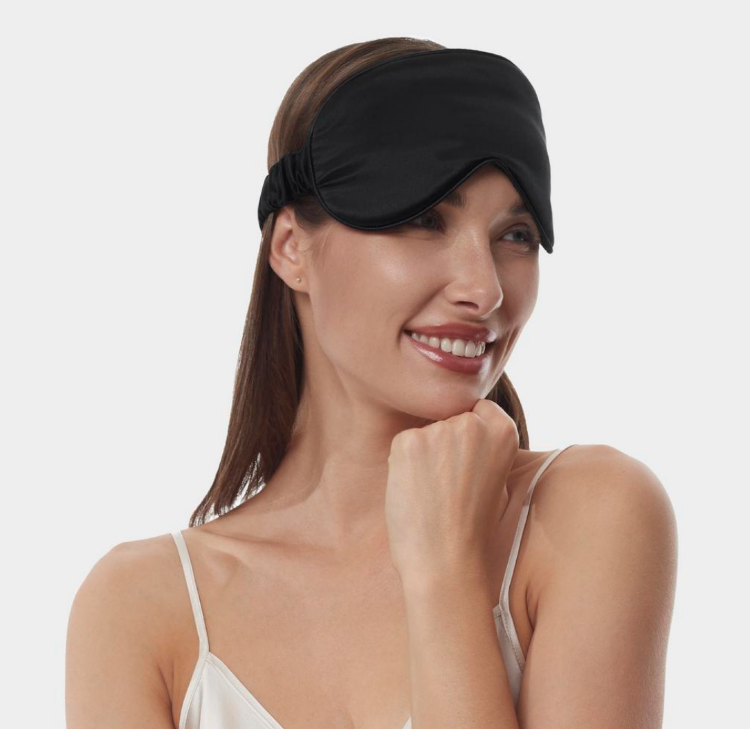 SILK LOVERS, Шелковая маска для сна (Черная)