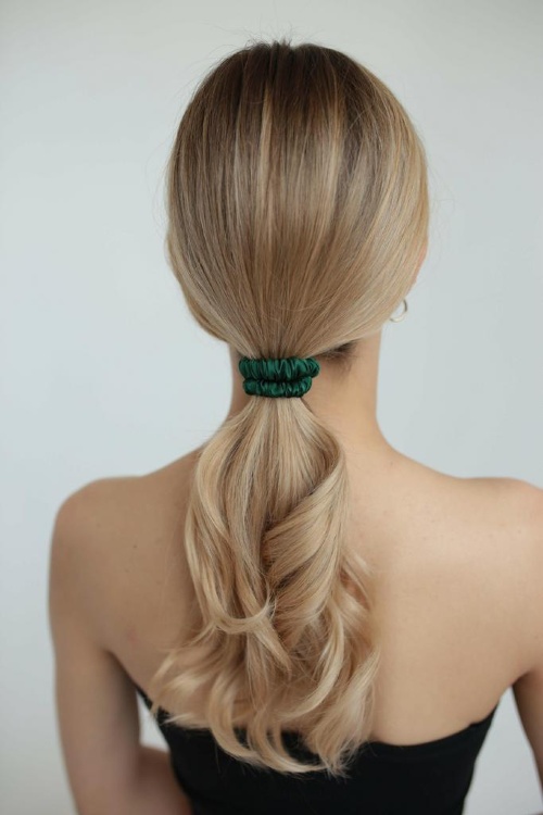 SILK LOVERS, Шелковая резинка для волос MINI (Изумруд)