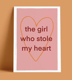 Открытка "THE GIRL WHO STOLE MY HEART"