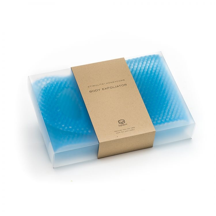 SUPRACOR Stimulite®.Скрабер для тела с ручками.(Голубой)