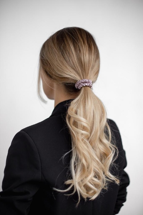 SILK LOVERS, Шелковая резинка для волос MINI (Пудра)