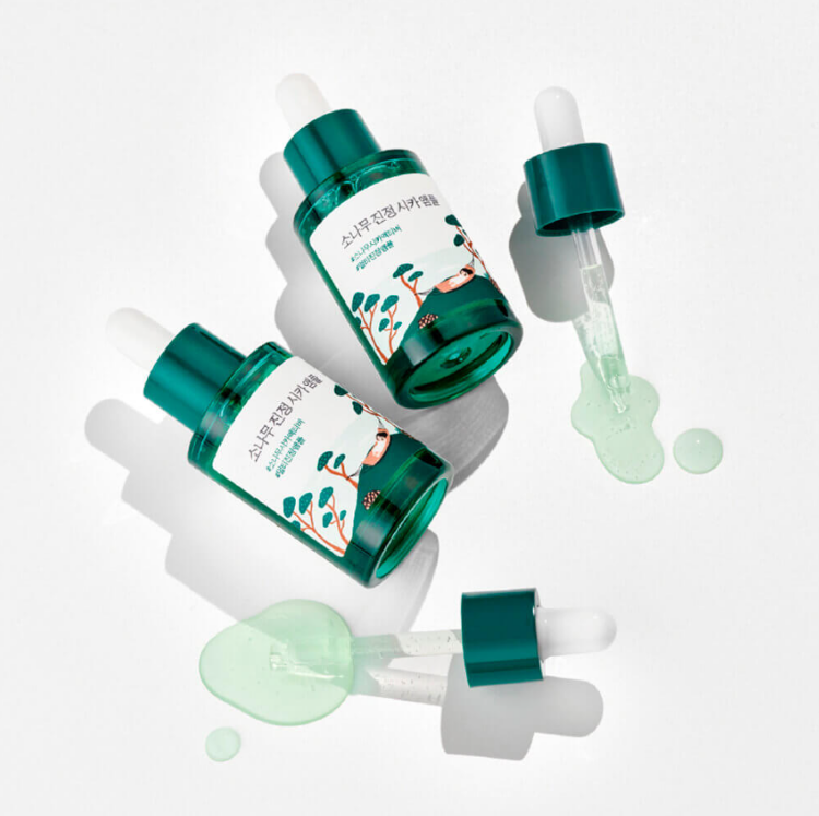 ROUND LAB, Ампула с экстрактами сосны и центеллы для проблемной кожи, 30мл,Pine Calming Cica Ampoule