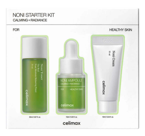 CELIMAX, Набор с экстрактом нони: тонер+сыворотка+крем (20+10+10мл) The Real Noni Starter Kit 