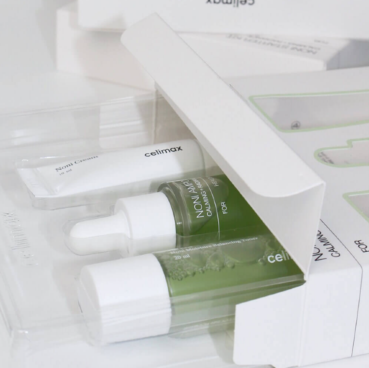 CELIMAX, Набор с экстрактом нони: тонер+сыворотка+крем (20+10+10мл) The Real Noni Starter Kit 