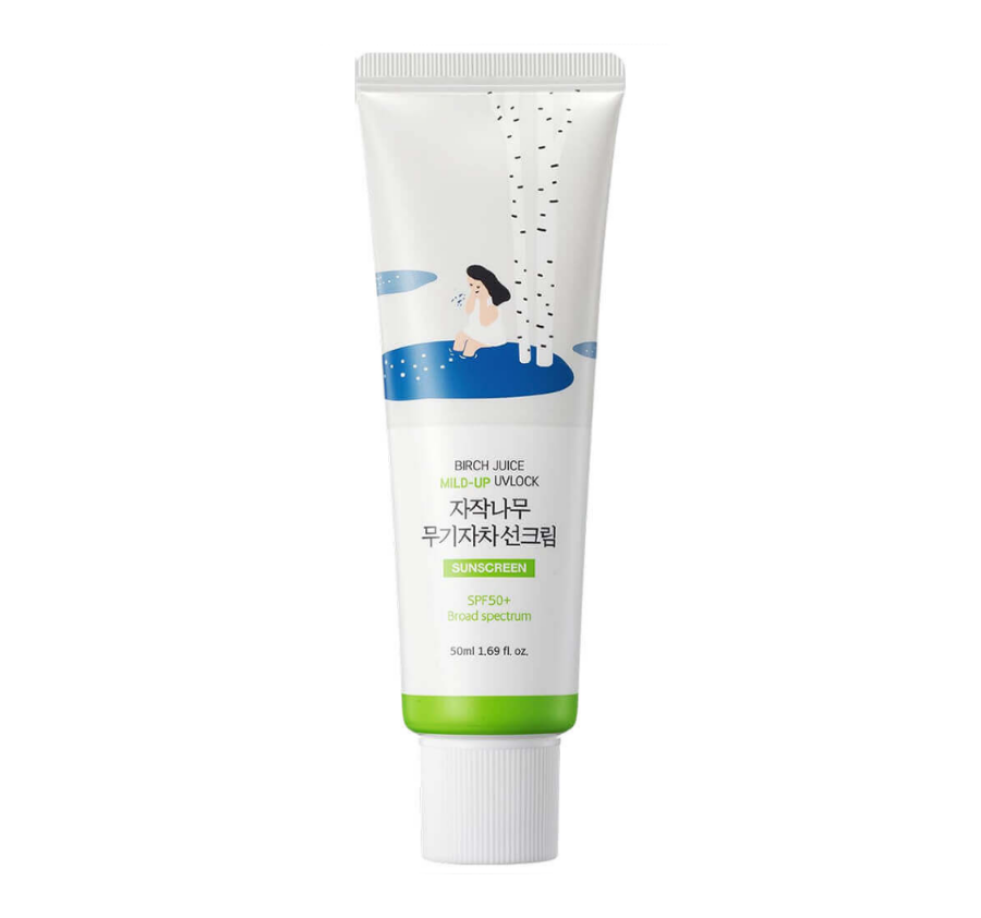 ROUND LAB, Солнцезащитный крем с березовым соком, 50 мл, BirchJuice Moisturizing Mild-UP SPF50+ 