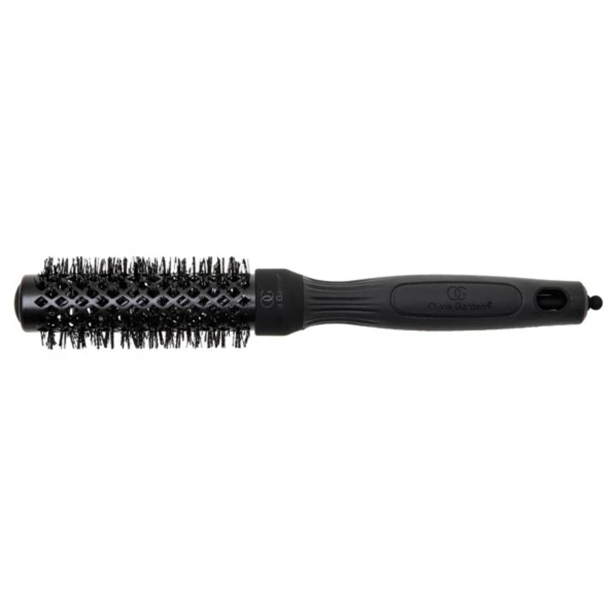 OLIVIA GARDEN, Термобрашинг 25 мм, EXPERT BLOWOUT SHINE Wavy Bristles Black Label