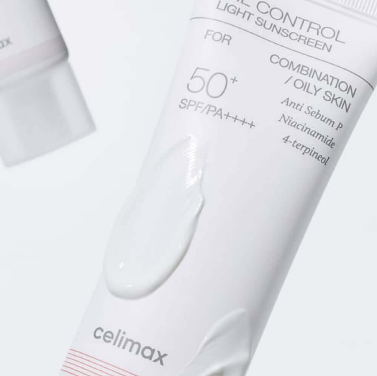 CELIMAX, Легкий солнцезащитный крем для жирной кожи, 40мл, Oil Control Light Sunscreen SPF50+ PA++++