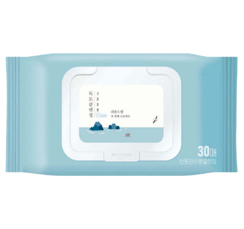 ROUND LAB, Очищающие салфетки для снятия макияжа, 30 шт, 1025 Dokdo Cleansing Tissue
