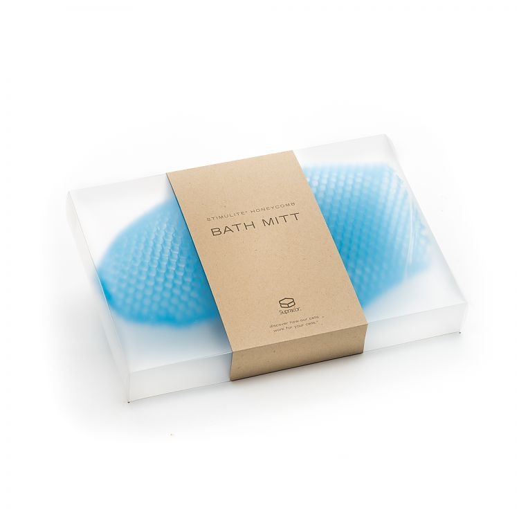 SUPRACOR Stimulite®. Мочалка рукавичка.(Голубая)