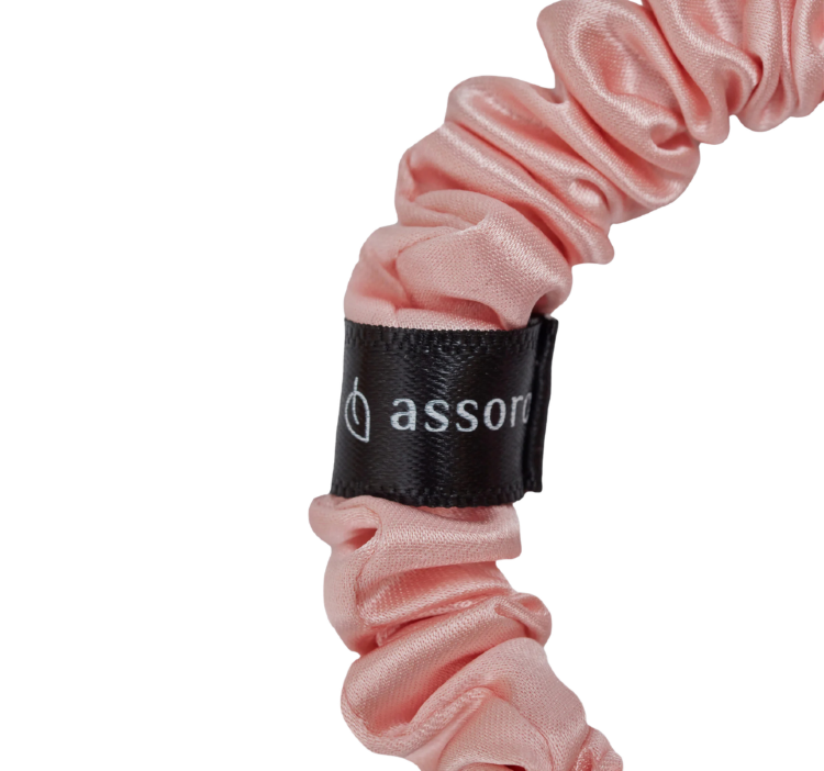 ASSORO, Шелковая резинка для волос, размер S, цвет (розовый)