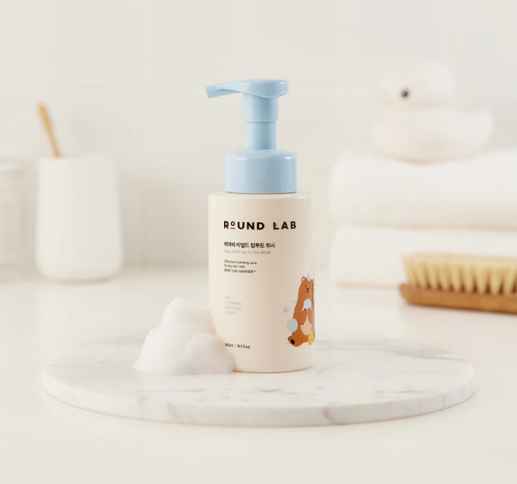 ROUND LAB, Детская очищающая пенка, 300 мл, Baby Mild Top To Toe Wash 