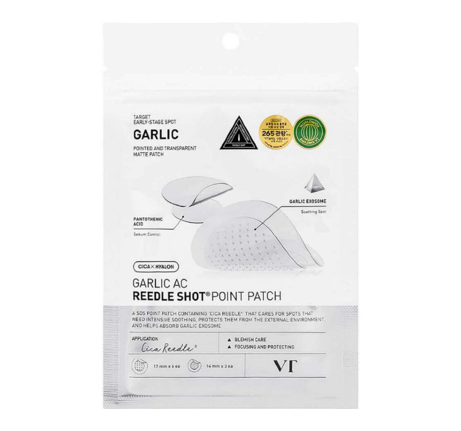 VT COSMETICS, Заживляющие патчи от акне с микроиглами и чесноком, 9 шт, Garlic AC Reedle Shot Point 