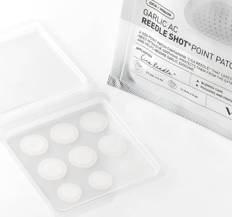 VT COSMETICS, Заживляющие патчи от акне с микроиглами и чесноком, 9 шт, Garlic AC Reedle Shot Point 