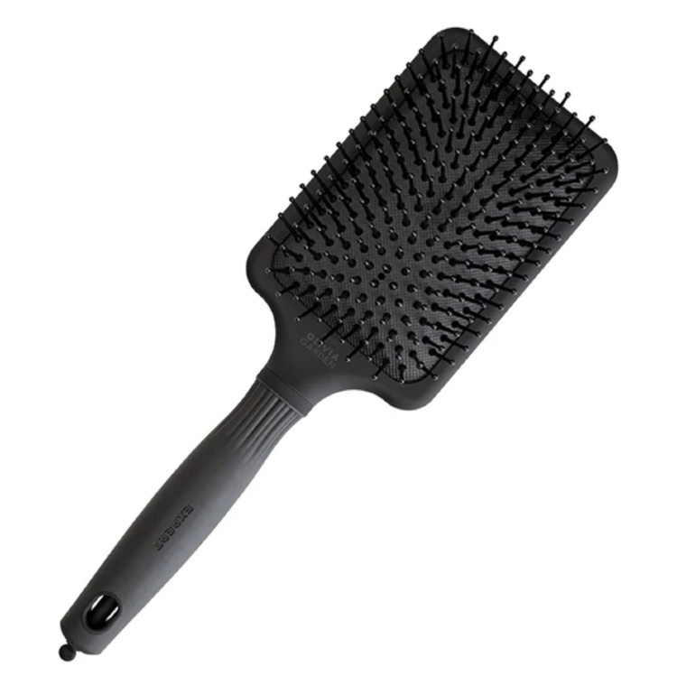 OLIVIA GARDEN, Щетка массажная, EXPERT CARE RECTANGULAR Nylon Bristle Black Label L