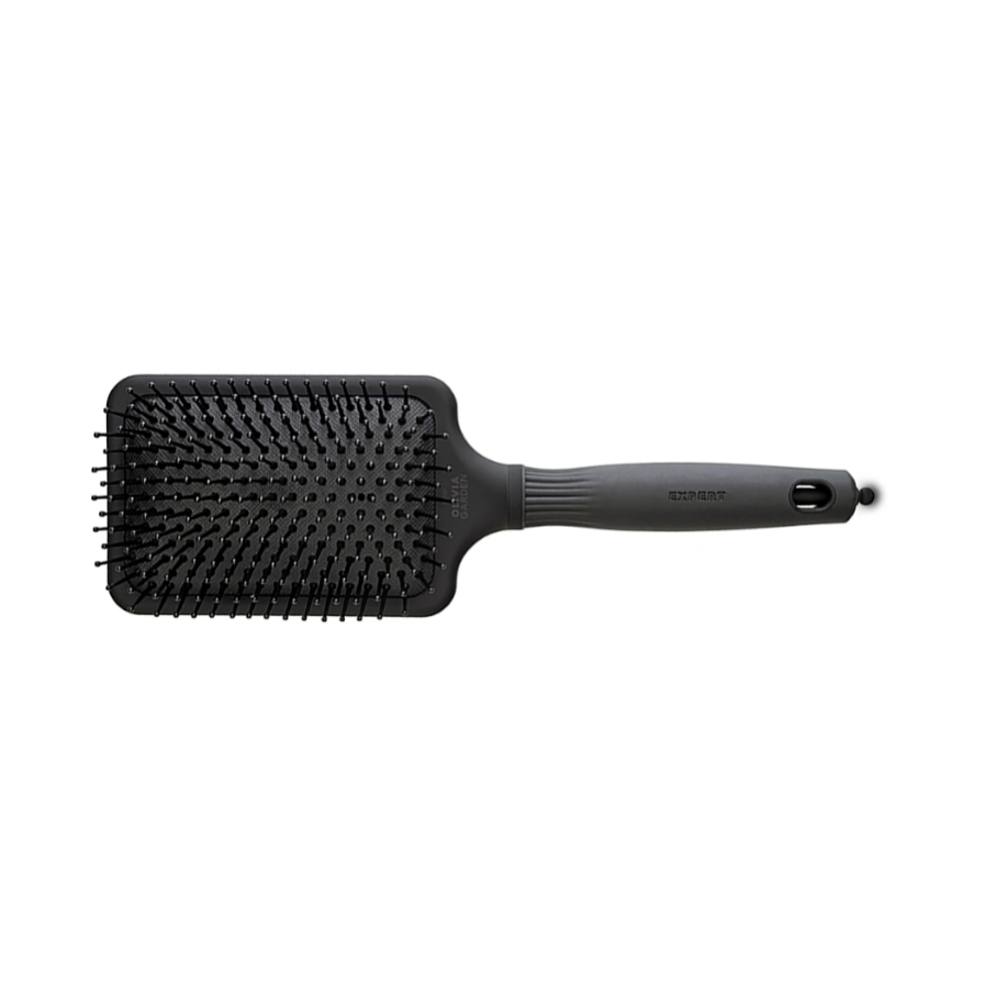 OLIVIA GARDEN, Щетка массажная, EXPERT CARE RECTANGULAR Nylon Bristle Black Label L