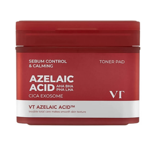 VT COSMETICS, Тонер-пэды сазелаиновой кислотой и экзосомами центеллы, 60шт (180мл), Az CareToner Pad