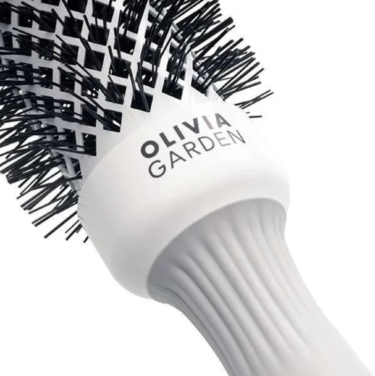 OLIVIA GARDEN, Термобрашинг 35 мм Серый, EXPERT BLOWOUT SHINE White&Grey