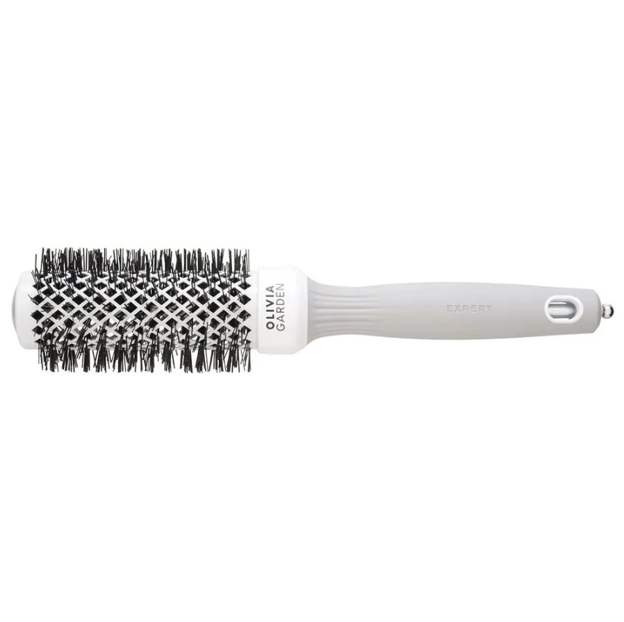 OLIVIA GARDEN, Термобрашинг 35 мм Серый, EXPERT BLOWOUT SHINE White&Grey