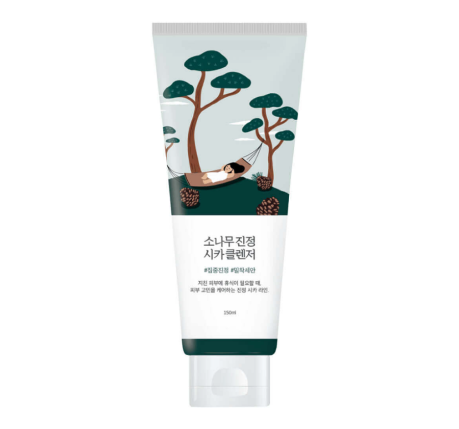 ROUND LAB, Очищающая пенка с экстрактом сосны ицентеллы, 150 мл, Pine Calming Cica Cleanser