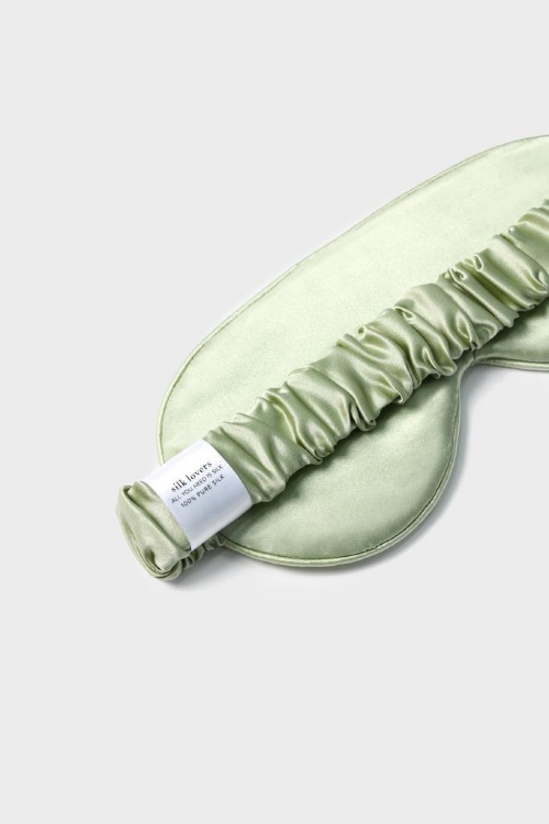 SILK LOVERS, Шелковая маска для сна (оливка)