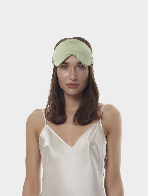 SILK LOVERS, Шелковая маска для сна (оливка)