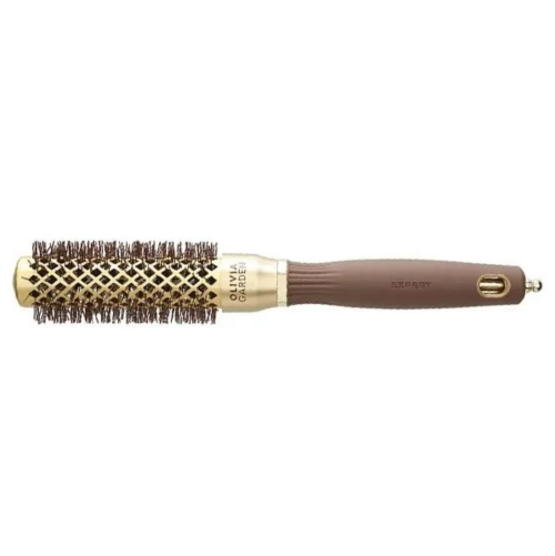OLIVIA GARDEN, Термобрашинг 25 мм Коричневый, EXPERT BLOWOUT SHINE Wavy Bristles Gold&Brown