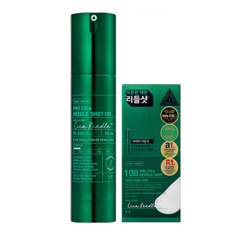 VT COSMETICS, Бустер-сыворотка с микроиглами длячувствительной кожи, 50 мл, Pro Cica Reedle Shot 100