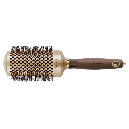 OLIVIA GARDEN, Термобрашинг 55 мм Коричневый, EXPERT BLOWOUT SHINE Wavy Bristles Gold&Brown