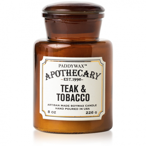 PADDYWAX, Большая свеча в аптекарской баночке, TEAK & TOBACCO