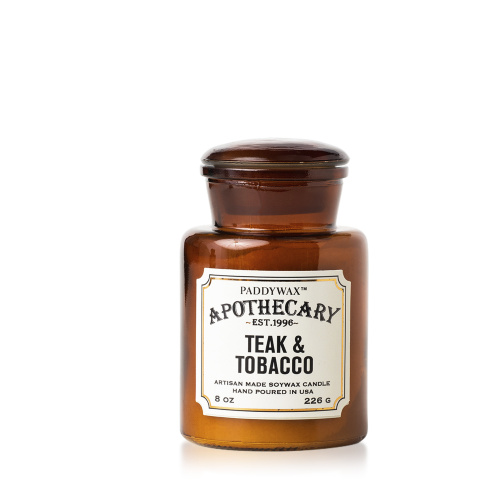 PADDYWAX, Большая свеча в аптекарской баночке, TEAK & TOBACCO