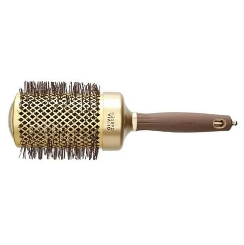 OLIVIA GARDEN, Термобрашинг 65 мм Коричневый, EXPERT BLOWOUT SHINE Wavy Bristles Gold&Brown